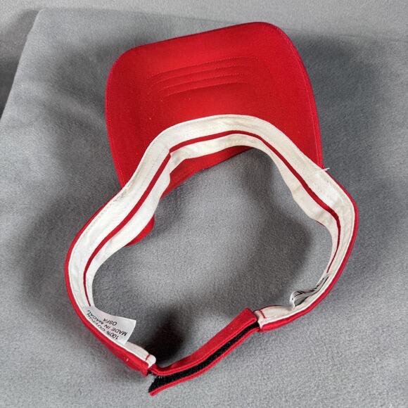 PING Hat Visor Strap Back Mens One Size Red Golf Sun Embroidered Pingman - Picture 11 of 11